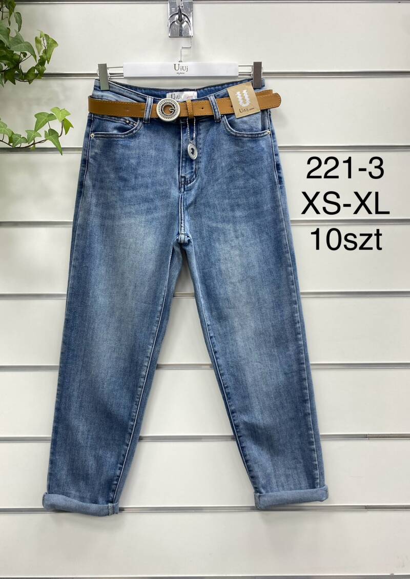 Spodnie damskie jeans Roz XS-XL, 1 kolor Paczka 10 szt